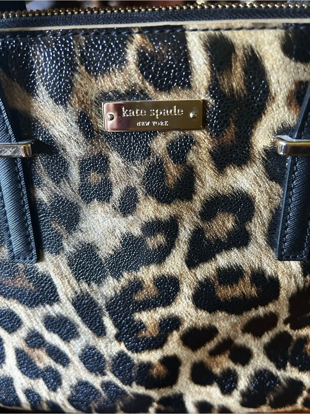 Kate Spade NY Leopard Print Cedar St Maise Satchel